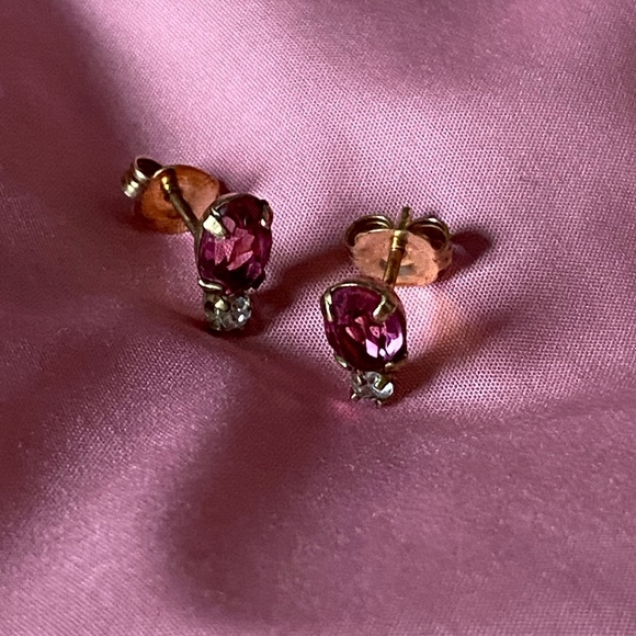 Tru-Kay I October Birthstone Earrings I 14KT GF - Picture 7 of 14